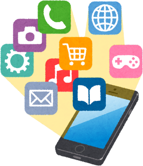 Colorful Smartphone Apps Illustration