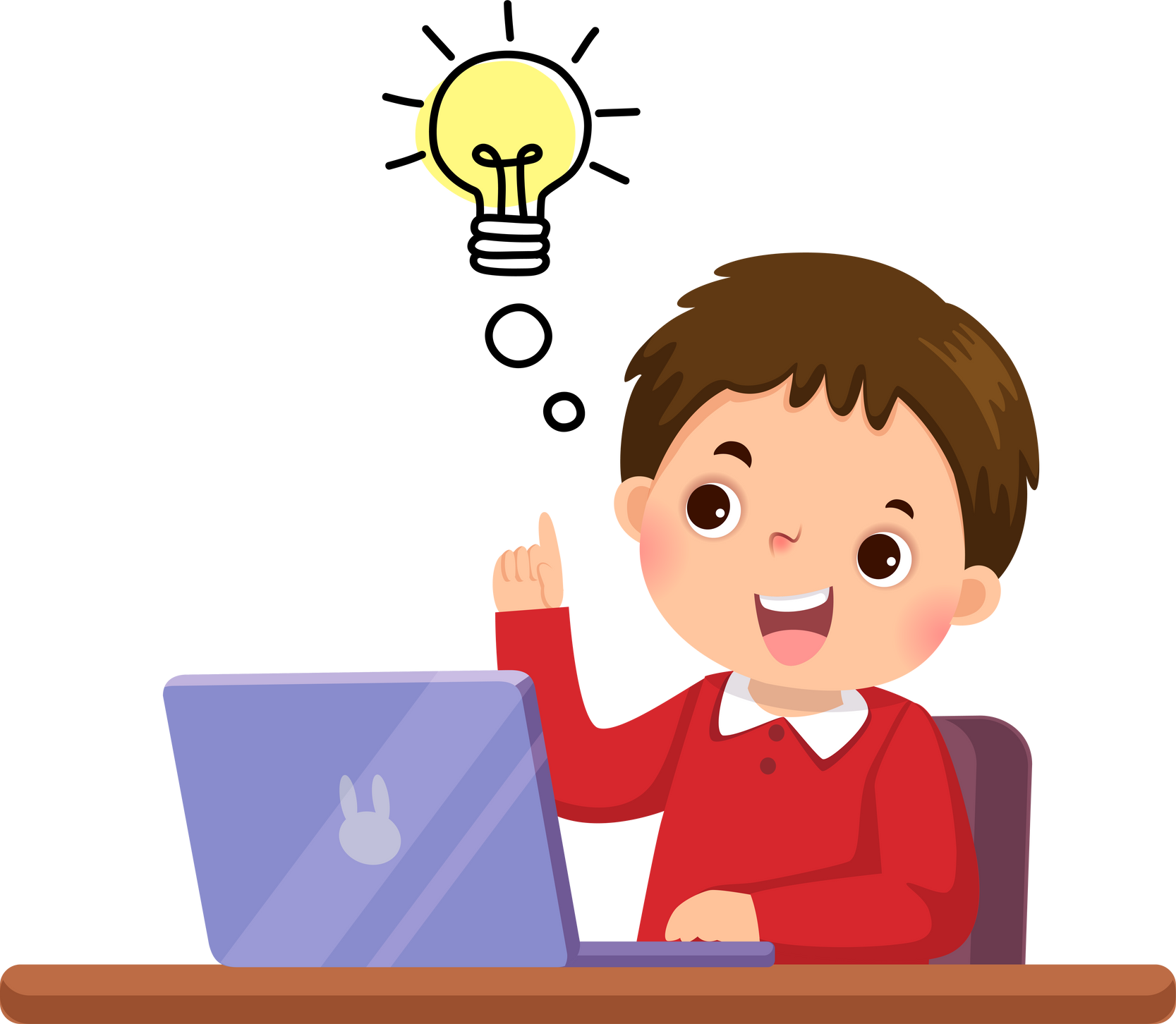 Happy Boy with an Idea